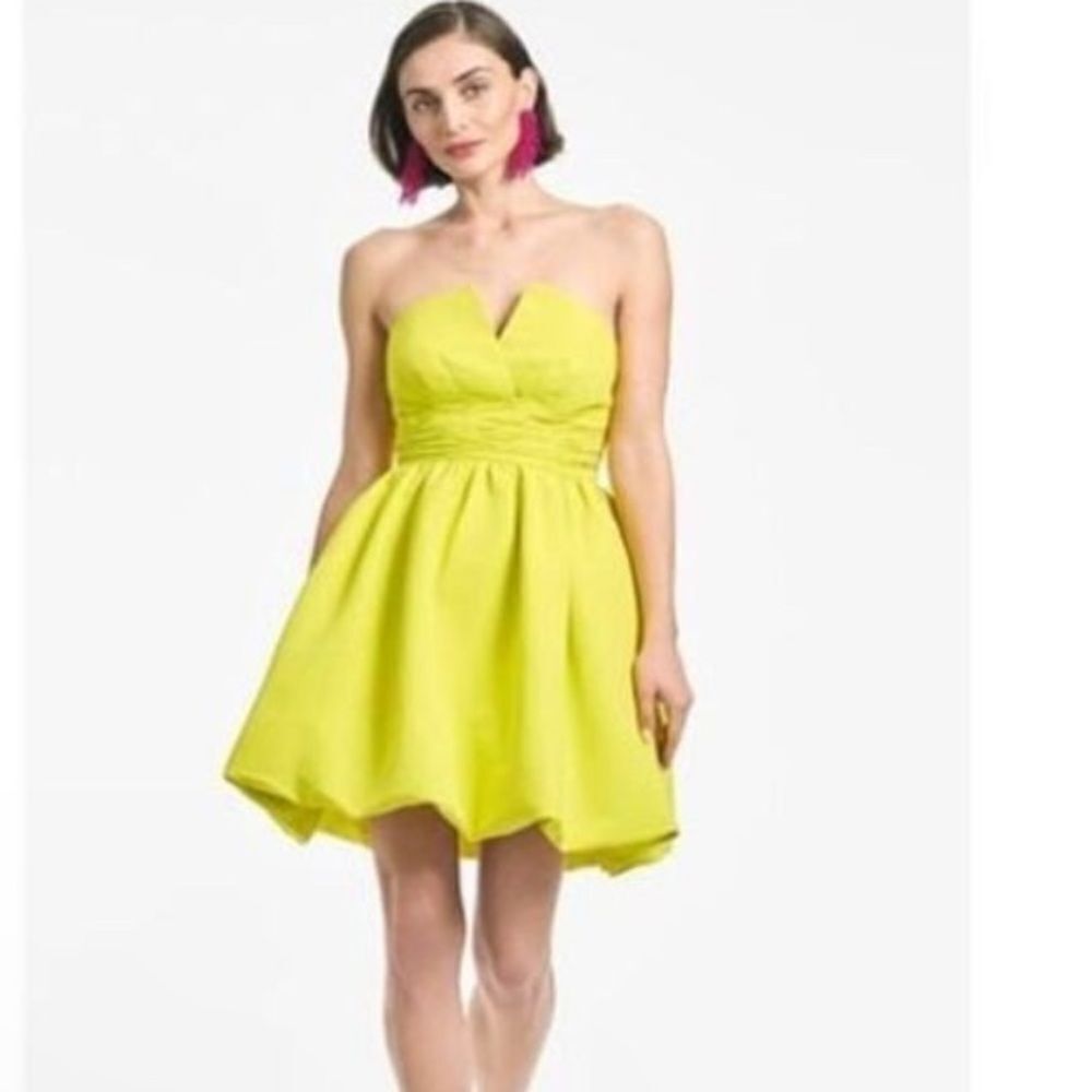 Sachin & Babi Bubble Hem Split Corset Neon
Green Strapless Mini-B4/5